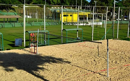 Arena de areia com rede