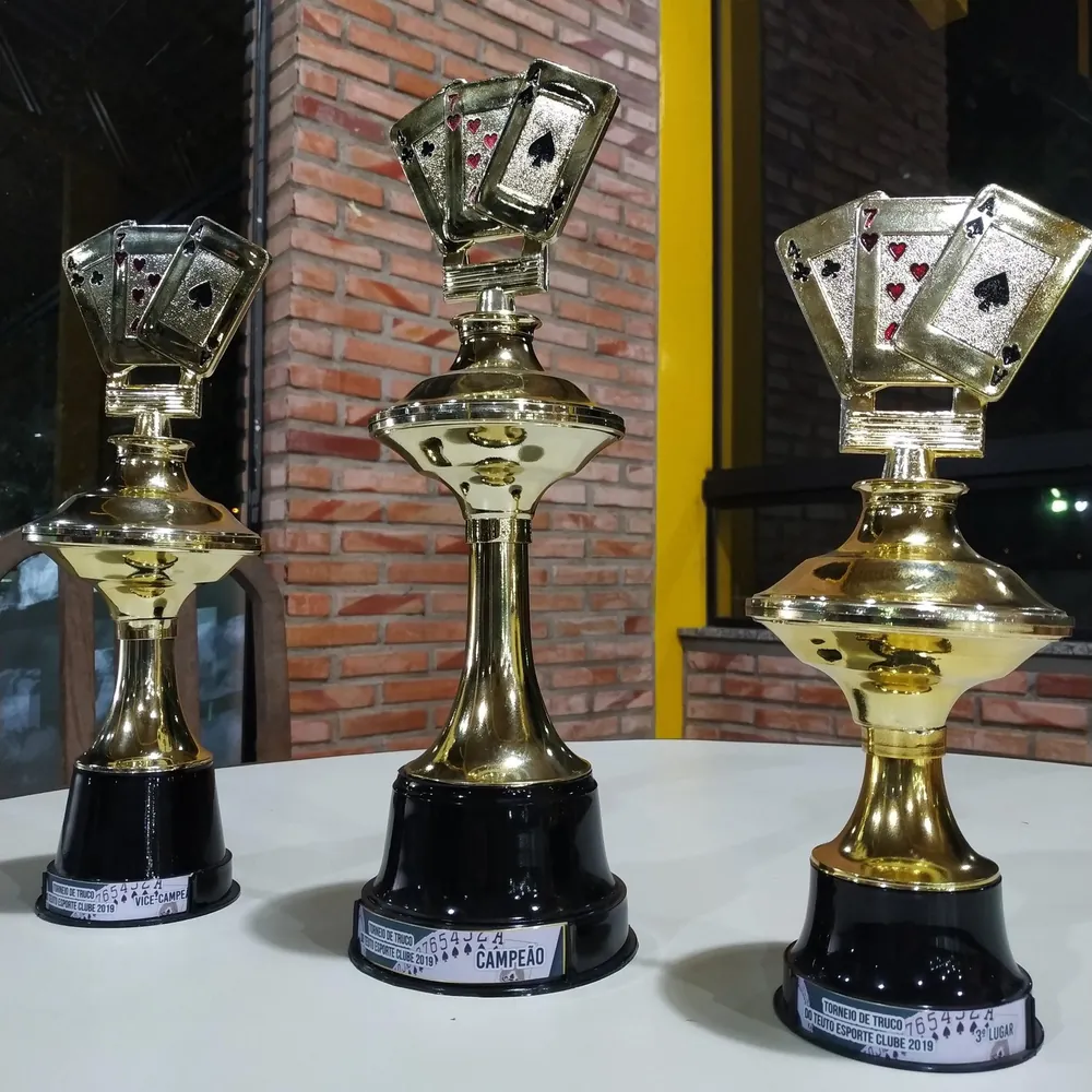 Troféus do torneio de poker